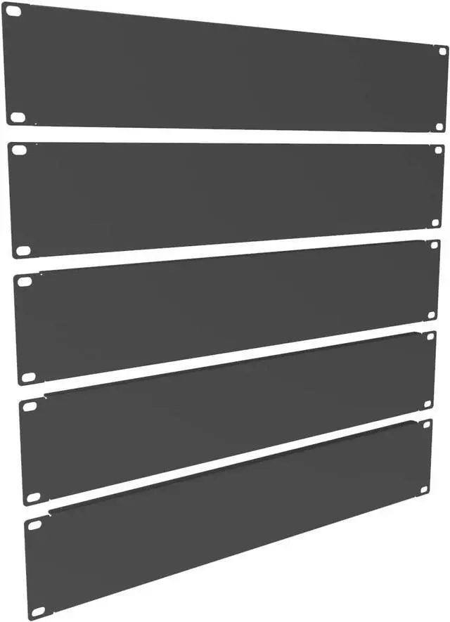 Main image of 5 Pack of 2U Blank Panel - Metal Server Rack Panel for 19in Server Rack Cabinet or Enclosure, Black (2UBP5PC)