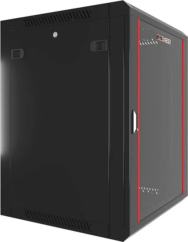 Alt view image 3 of 7 - 15U - Server Rack - Wall Mount Rack - Locking Cabinet for Network - Electronics - Security - Audio - Video - AV Equipment - Data Rack - 24-Inch Depth Server Cabinet