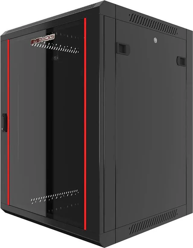 Alt view image 4 of 6 - Wall Mount Server Rack Cabinet Locking Computer Cabinet Network Enclosure for Electronics Security Audio Video AV Equipment Data Rack 24-Inch Depth Server Cabinet (15U)