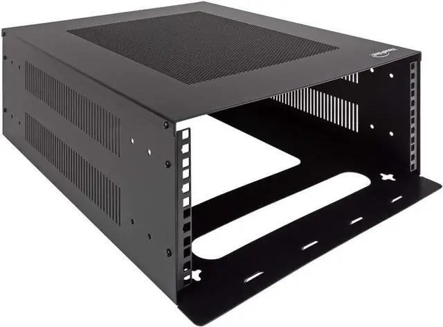 Alt view image 3 of 6 - NavePoint 4U Server Rack, Vertical/Horizontal Wall Mountable Rack with Vented Enclosure for 19" IT Equipment, Cable Modems, Telecom, A/V