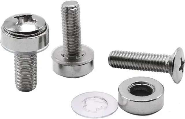Alt view image 3 of 5 - 60-Pack M6 x 16mm Screws and Cage Nuts for Server Shelf Cabinets Rack Mount Screw