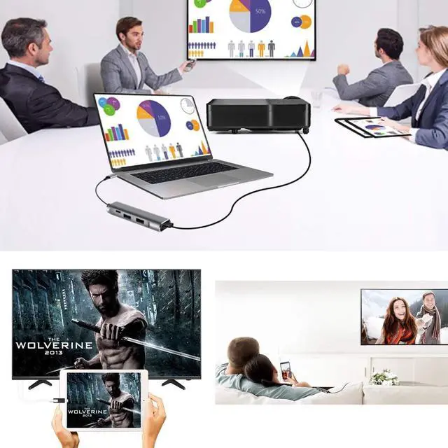 Alt view image 6 of 7 - RREAKA TV Dock Station for Nintendo Switch/Switch OLED, Portable Nintendo Switch Dock Station Replacement with 4K HDMI Adapter/Type C Port/USB 3.0 PortReplacement TV Dock for Nintendo Switch