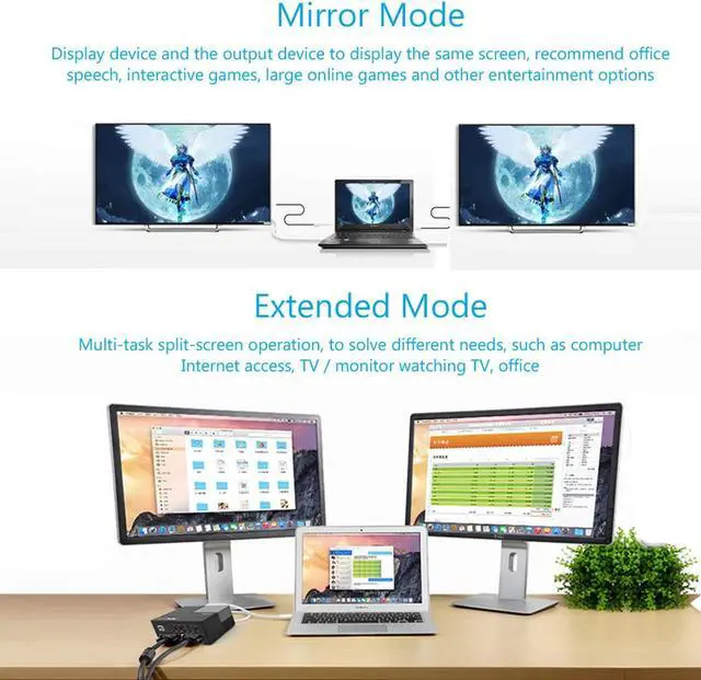 Alt view image 6 of 7 - WAVLINK USB 3.0 Laptop Docking Station Dual Monitors, DisplayLink Computer Dock for M1/M2 Mac/Windows/Chrome/Ubuntu - HDMI+HDMI/DVI/VGA, 4xUSB Ports, 2xRed Charging Ports, LAN, Audio