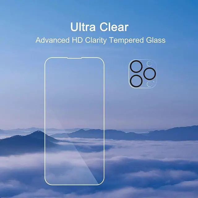 Alt view image 4 of 6 - Ailun 3 Pack Screen Protector for iPhone 14 Pro [6.1 inch] + 3 Pack Camera Lens Protector,Sensor Protection,Dynamic Island Compatible,Case Friendly Tempered Glass Film,[9H Hardness] - HD
