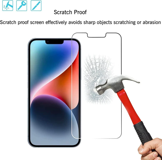 Alt view image 5 of 6 - Screen Protector + Camera Lens Protector for iPhone 14 3+3 Pack