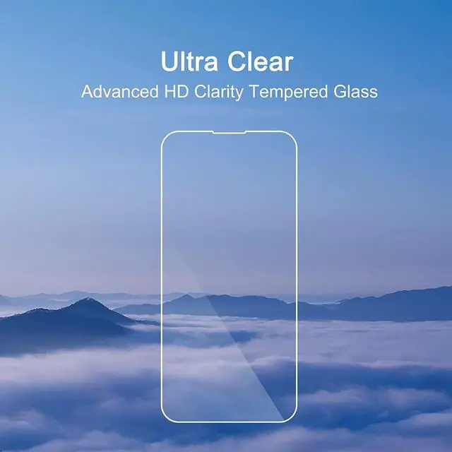 Alt view image 4 of 6 - Screen Protector for iPhone 14 Plus/iPhone 14 Pro Max [6.7 Inch] Display 3 Pack Tempered Glass Sensor Protection Dynamic Island Compatible Case Friendly