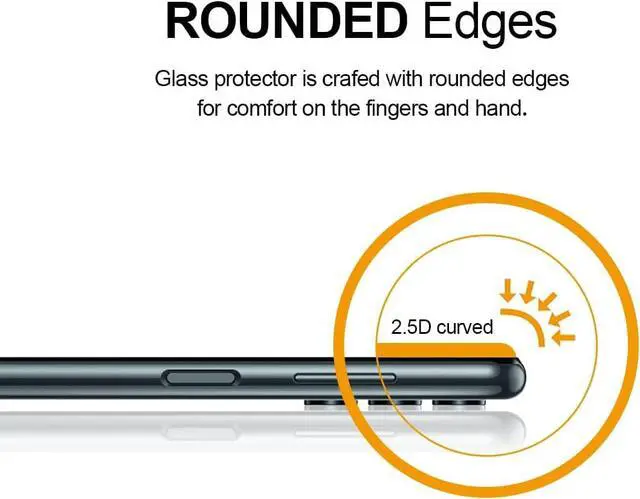 Alt view image 3 of 5 - (2 Pack) Designed for  Galaxy A13 5G / A13 LTE/Galaxy A12 screen protector Tempered Glass Screen Protector Anti Scratch Bubble Free