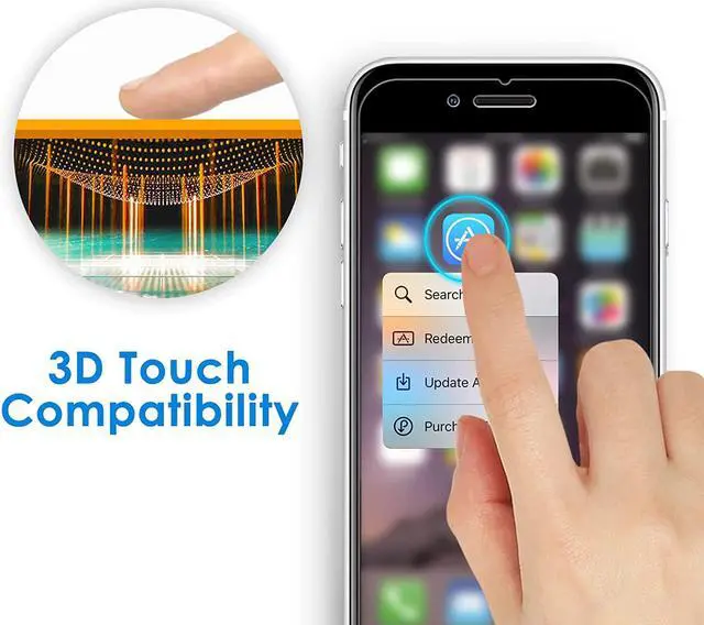Alt view image 5 of 6 - Screen Protector for iPhone 7/8 4.7-Inch Tempered Glass Film 2-Pack