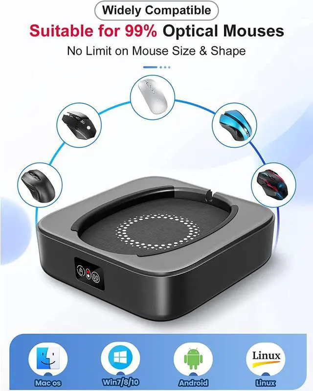 Alt view image 5 of 7 - Meatanty Mouse Mover Undetectable, Super-Silent Mouse Jiggler Device Move Randomly, Automatic Wiggler Shaker Giggler, Adjustable Interval Timer, Keep Computer Laptop Active for Office Home Remote Work