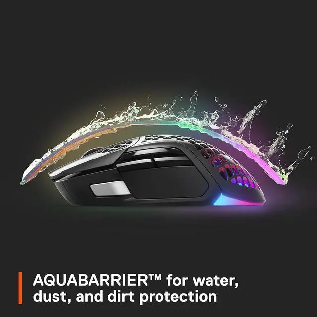 Alt view image 5 of 8 - SteelSeries - Aerox 5 Ultra Lightweight Honeycomb Water Resistant Wireless RGB Optical Gaming Mouse With 9 Programmable Buttons - Black
