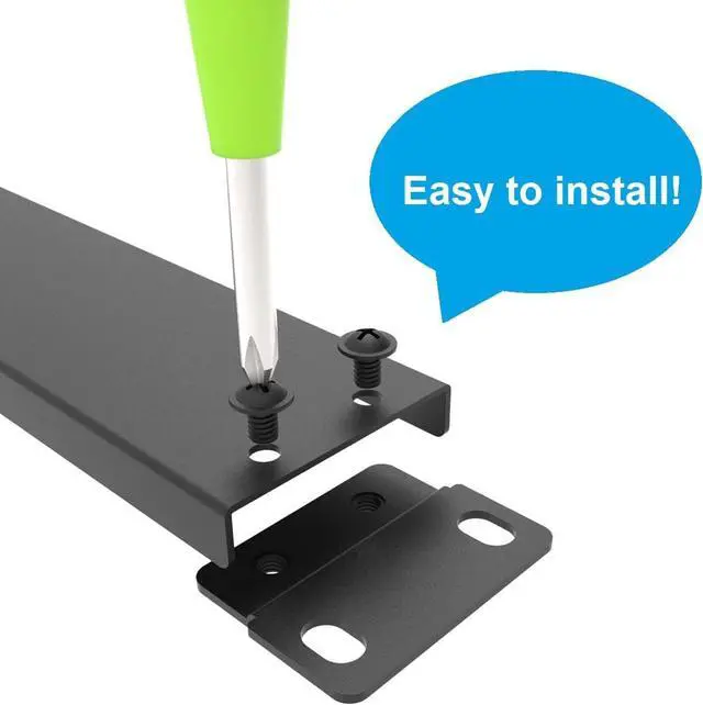 Alt view image 5 of 6 - Jingchengmei 1U Rack Mount Blank Panel for 19-inch Server Rack Enclosure or Network Cabinet, Disassembled, Black(ABPA)