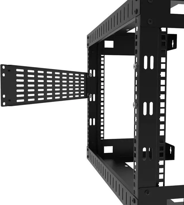 Alt view image 2 of 7 - Jingchengmei 2U Hinged Blank Panel - Slot Vented Server Rack Panel for 19-Inch Network Cabinet or Server Rack Enclosure Black (2UVBPHN, Black)