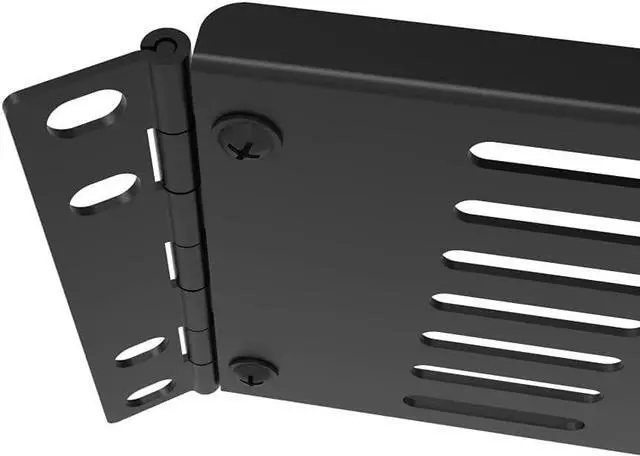 Alt view image 6 of 7 - Jingchengmei 2U Hinged Blank Panel - Slot Vented Server Rack Panel for 19-Inch Network Cabinet or Server Rack Enclosure Black (2UVBPHN, Black)