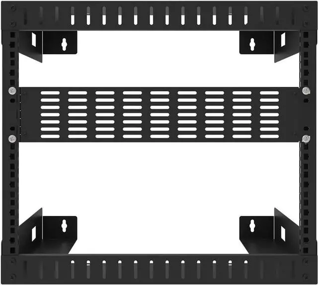 Alt view image 3 of 7 - Jingchengmei 2U Hinged Blank Panel - Slot Vented Server Rack Panel for 19-Inch Network Cabinet or Server Rack Enclosure Black (2UVBPHN, Black)