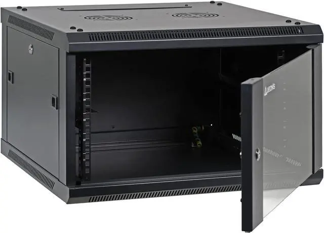 Main image of 6U Professional Wall Mount Network Server Cabinet Enclosure 19-Inch Server Network Rack Black