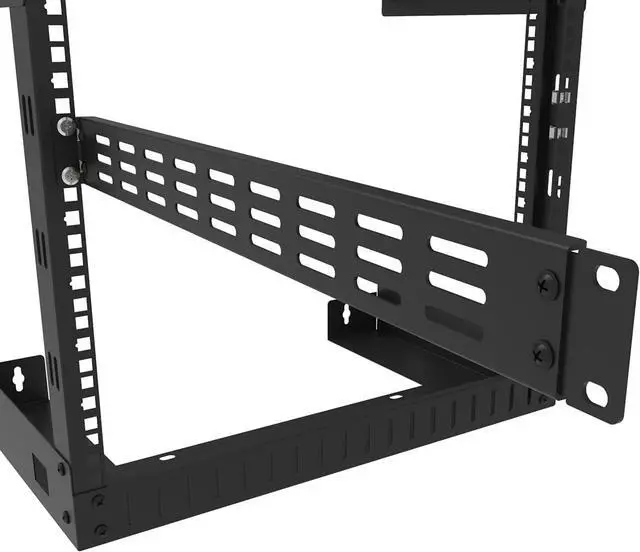 Alt view image 2 of 7 - Jingchengmei 1U Hinged Blank Panel - Slot Vented Server Rack Panel for 19-Inch Network Cabinet or Server Rack Enclosure Black (1UVBPHN, Black)