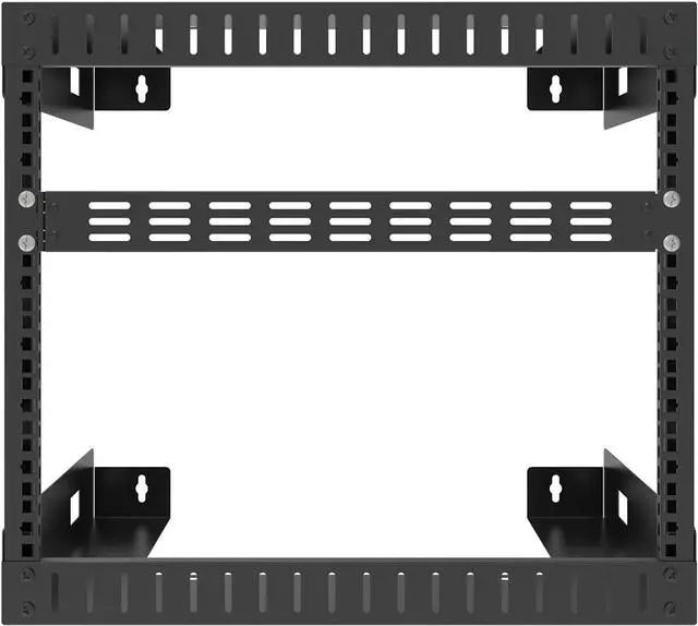 Alt view image 3 of 7 - Jingchengmei 1U Hinged Blank Panel - Slot Vented Server Rack Panel for 19-Inch Network Cabinet or Server Rack Enclosure Black (1UVBPHN, Black)