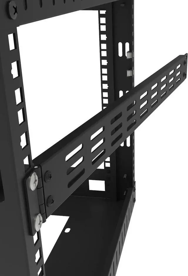 Alt view image 4 of 7 - Jingchengmei 1U Hinged Blank Panel - Slot Vented Server Rack Panel for 19-Inch Network Cabinet or Server Rack Enclosure Black (1UVBPHN, Black)