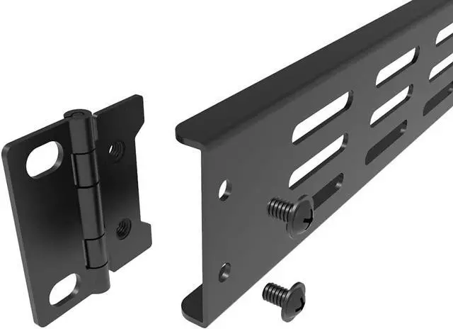 Alt view image 6 of 7 - Jingchengmei 1U Hinged Blank Panel - Slot Vented Server Rack Panel for 19-Inch Network Cabinet or Server Rack Enclosure Black (1UVBPHN, Black)