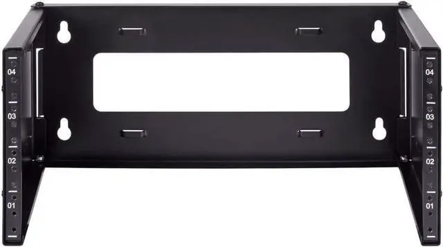 Main image of NavePoint 4U Patch Panel Bracket Wall Mount Patch Panel Rack for 19 Networking Equipment  Expandable Mounting Depth 9.5 to 15.5 4U IT Rack 40lbs Weight Capacity