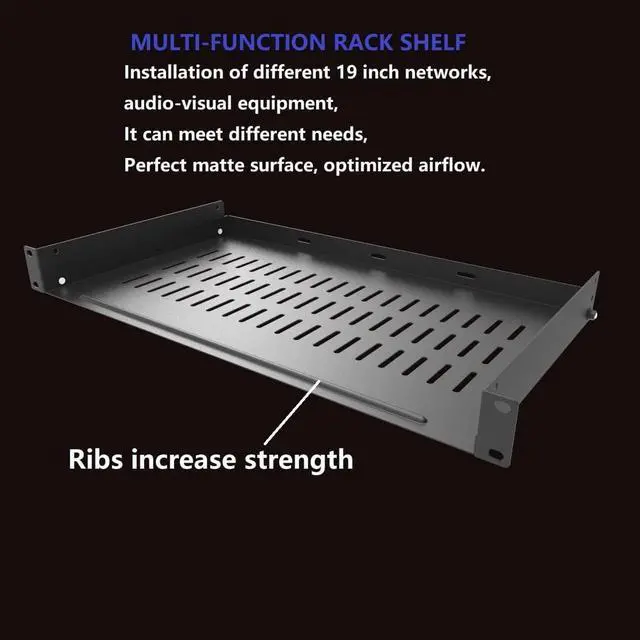 Alt view image 2 of 6 - JINGCHENGMEI 1U Vented Server Rack Shelf Disassembled 10 inches Deep Universal Rack Tray No Lip for 19 Inches Network Cabinet or Server Rack