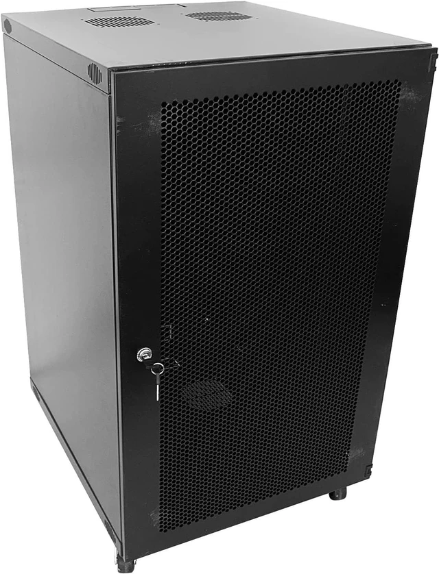 Main image of 18U Wall Mount Network Server Cabinet Rack Enclosure Door Lock 600mm Deep