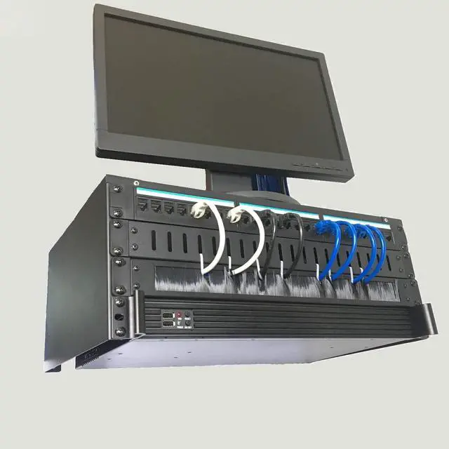 Alt view image 7 of 7 - Jingchengmei 1U Disassembled Rack Mount Cable Management Panel with Brush for Cable Entry for 19-Inch Rack or Cabinet Black (BF01UAB2)