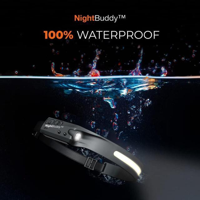 Alt view image 7 of 7 - The Original LED Headlamp Rechargeable Flashlight for Adults Camping Essentials Backpacking Lights 4X Brighter Other Headlight Headband Lamp 5 Light Modes Hiking Gear Must Haves (Headlamp)