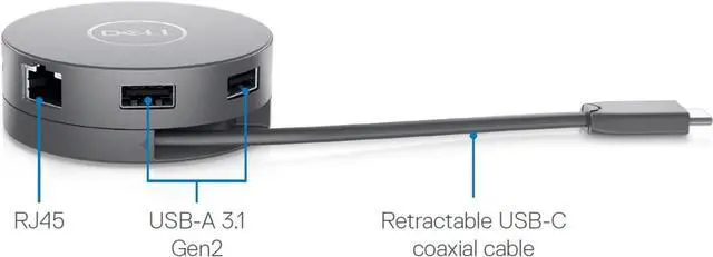 Alt view image 4 of 4 - Dell 7-in-1 USB-C Multiport Adapter - DA310