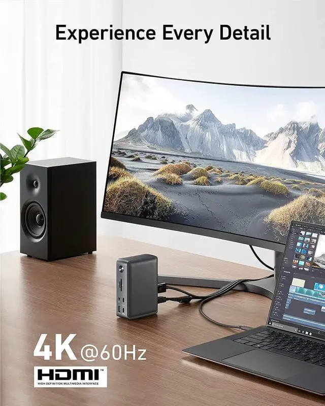 Alt view image 3 of 7 - Anker Docking Station, PowerExpand 13-in-1 USB-C Dock, 85W Charging for Laptop, 18W Charging for Phone, 4K HDMI, 1Gbps Ethernet, Audio, USB-A Gen 1, USB-C Gen 2, SD 3.0 (Doesnt Support MST for macOS)