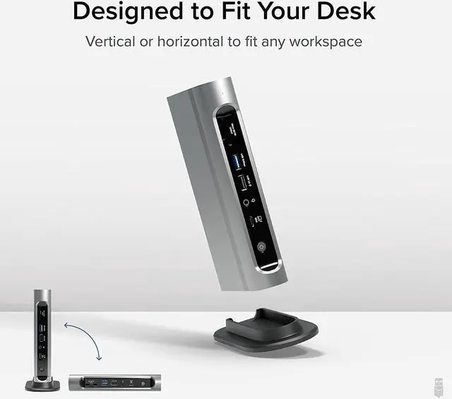 Alt view image 7 of 7 - Plugable 16-in-1 Thunderbolt 4 Dock with 100W Charging, Quad 4K Monitor Setup for Thunderbolt 4 Windows, Dual 4K Monitor for Thunderbolt 4 Mac, 2X HDMI, 2X DisplayPort, 2.5G Ethernet, 7X USB, SD