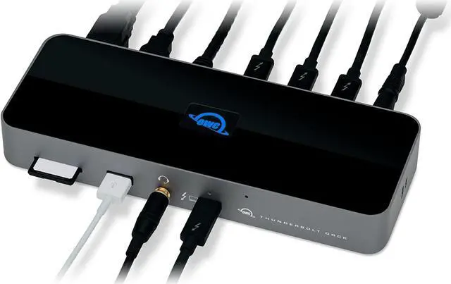 Alt view image 5 of 7 - OWC 11-Port Thunderbolt Dock with 4 Ports, 4 USB Ports, Ethernet, Audio, and Card Reader Functionality for Thunderbolt 3 Mac or Thunderbolt 4 PC