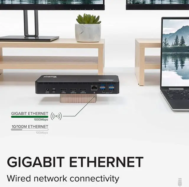 Alt view image 6 of 7 - USB C Triple Display Docking Station with Laptop Charging for Thunderbolt USB4 or USB C Systems Compatible with Windows macOS ChromeOS laptops (3X HDMI 6X USB 5Gbps Ports 60W USB PD)