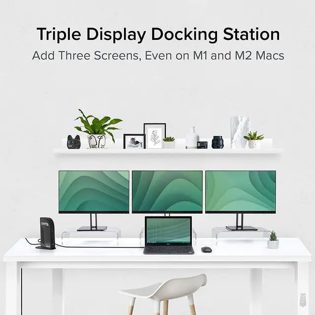 Alt view image 3 of 6 - Plugable 13-in-1 USB-C Triple Monitor Docking Station with 100W Charging, Compatible with Windows, Mac, and Chrome with Thunderbolt or USB-C (3X HDMI, 1x USB-C, 4X USB, Ethernet, SD Card Reader)