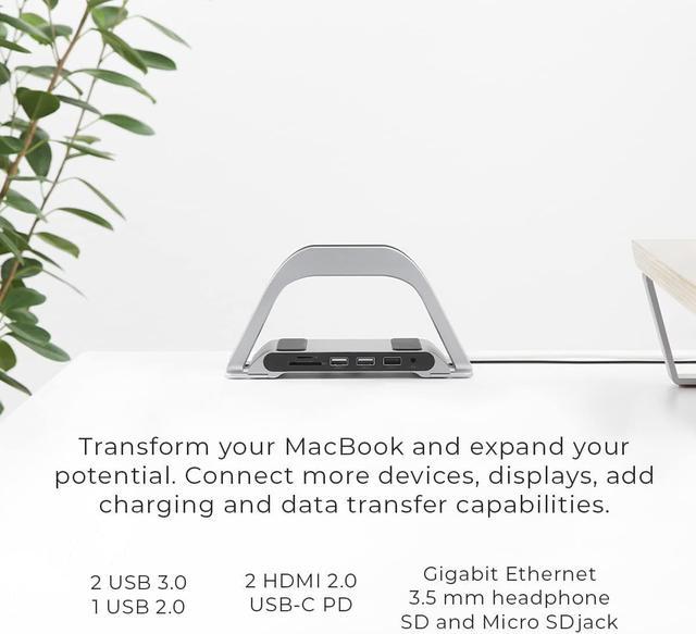 HumanCentric USB C Hub for MacBook, Laptop Docking Station and MacBook  Stand Compatible with MacBook Pro