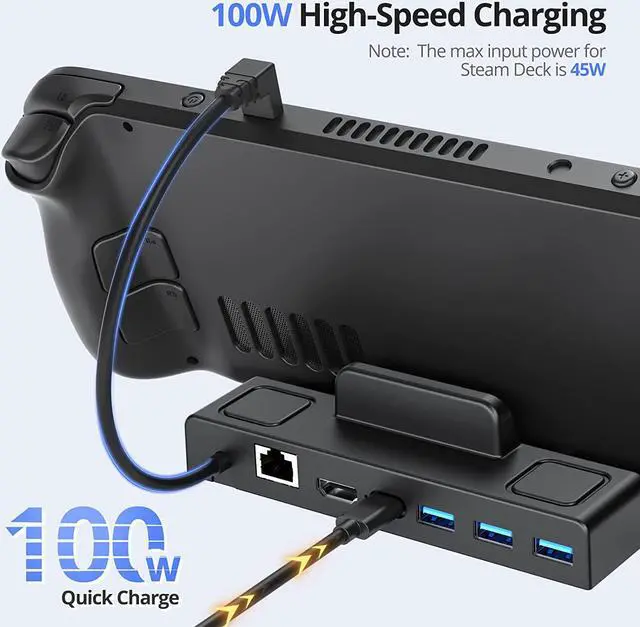 その他 Steam Deck 1TB OLED docking Station Steam Deck Dock with Dual Cooling Fans, 11-in-1 Steam Deck