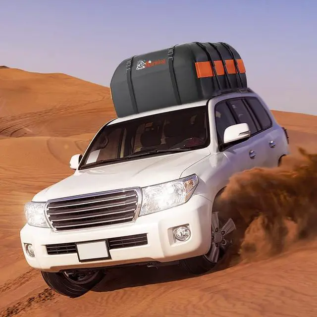 Alt view image 7 of 7 - Car Rooftop Cargo Carrier Bag, 15 Cubic Feet Waterproof Heavy Duty 840D Car Roof Bag for All Vehicle with/Without Racks - Anti-Slip Mat, 6 Door Hooks, Storage Bag, 2 Extra Straps, Luggage Lock