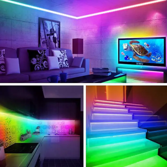 Alt view image 7 of 7 - ICRGB TV LED Backlight 18ft Bluetooth LED Lights for TV 75-85in USB Powered TV Lights Kit with Remote and App Control Music Sync Color Change with TV Sound Bias Lighting for HDTV Room Decor