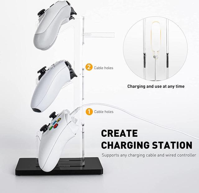 Alt view image 6 of 7 - OAPRIRE Universal 3 Tier Controller Holder and Headset Stand for PS4 PS5 Xbox ONE Switch, Controller Stand Gaming Accessories, Build Your Game Fortresses (Black)