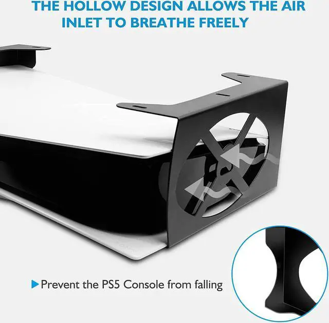 Alt view image 4 of 7 - FLEXI RODS Under Desk Holder for PS5, Stealth Mount for PS5, Metal Stand Compaitble with PS5 Disc & Digital Edition Console
