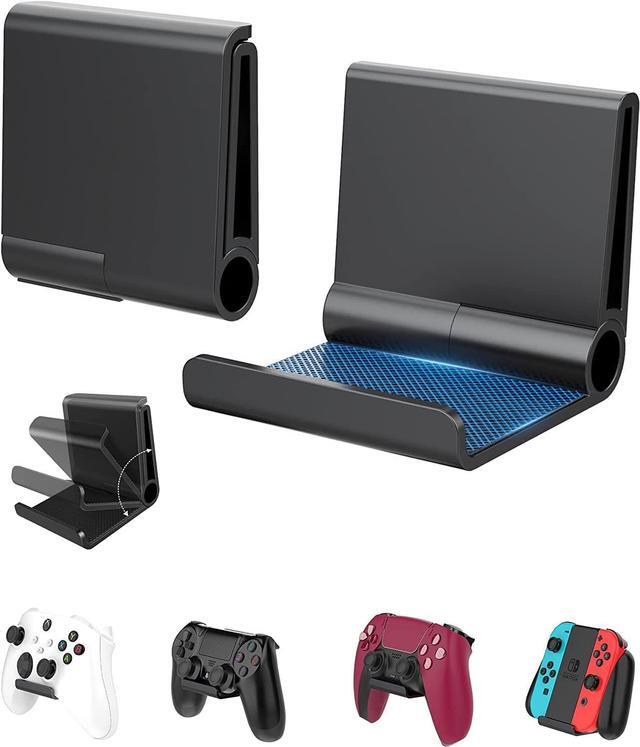 Main image of 4 Pack Foldable Controller Wall Mount Holder for Xbox PS5 PS4 PS3 Switch Pro Strong Adhesive/Screw Upgraded Controller Stand Hanger with Anti-slip Pad Universal Gaming Remote & Headphone Accessories