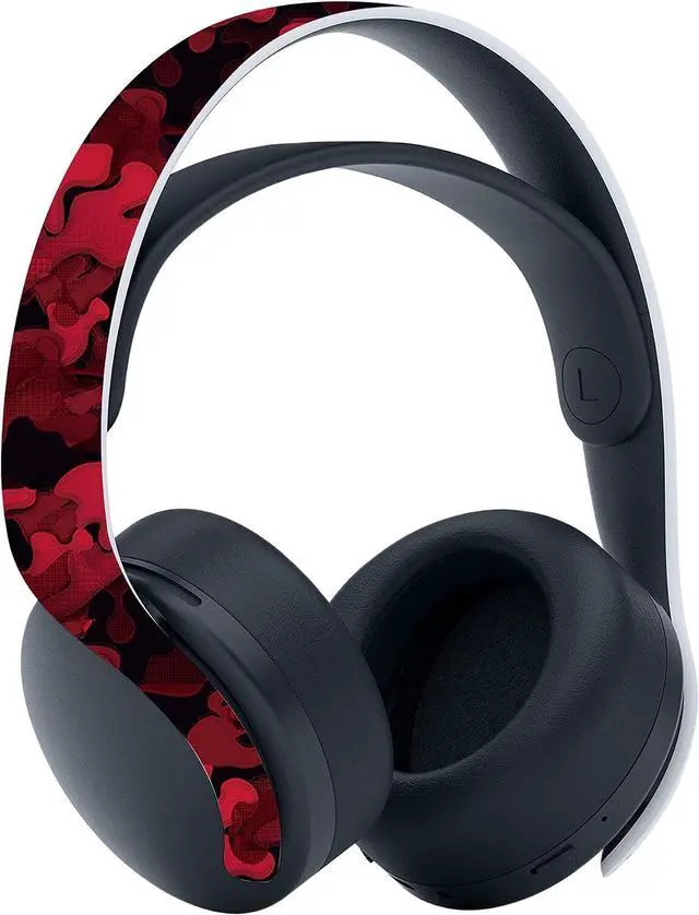 Alt view image 6 of 7 - PlayVital Black Red Camouflage Full Set Skin Decal for ps5 Console Disc Edition, Sticker Vinyl Decal Cover for ps5 Controller & Charging Station & Headset & Media Remote