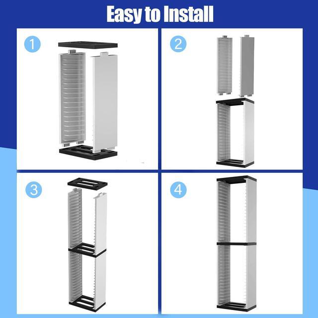 Alt view image 6 of 7 - Nargos Video Game Storage Stand Tower for PS5/ PS4/ PS3/ Xbox Series S & X/Xbox one Game, Universal Game Disc Holder Vertical Stand Organizer Tower