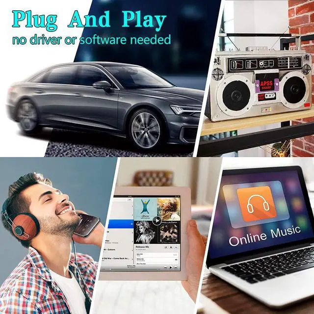 Alt view image 7 of 7 - Car Audio Receiver Bluetooth Cassette Receiver Tape Aux Adapter Player with Bluetooth 5.0