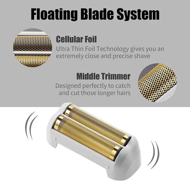 Alt view image 2 of 5 - 2 Pack Pro Shaver Replacement Foil and Cutters Compatible with Andis ProFoil Lithium foil Shaver, Golden