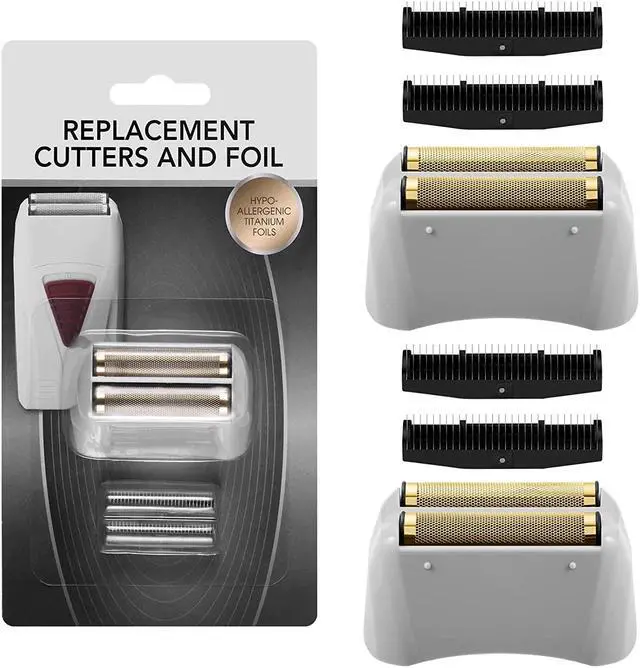Main image of 2 Pack Pro Shaver Replacement Foil and Cutters Compatible with Andis ProFoil Lithium foil Shaver, Golden