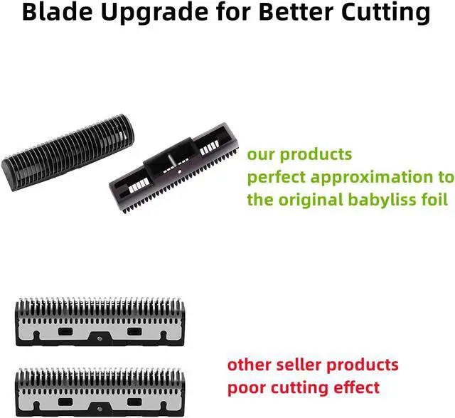 Alt view image 3 of 6 - 2 Pack Shaver Replacement Foil and Cutters Compatible with BaBylissPRO Double FXFS2 Metal Shaver foil Replacement,Silver