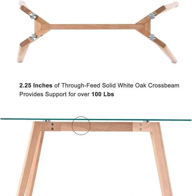 Alt view image 6 of 7 - ivinta Glass Console Table, Narrow Entryway Hallway Table Modern Foyer Table with Solid Wood Legs for Entryway Living Room