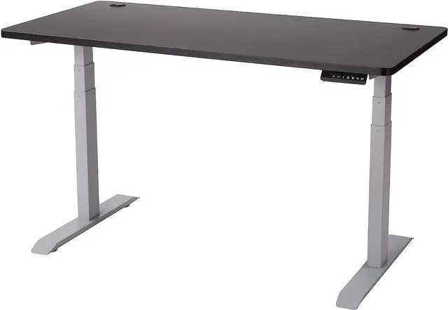 Alt view image 5 of 7 - UNICOO Melamine 55.1 x 27.6 Inch Universal Table Top for Standard and Sit to Stand Height Adjustable Home and Office Desk Frames (Tabletop 55 - Black)