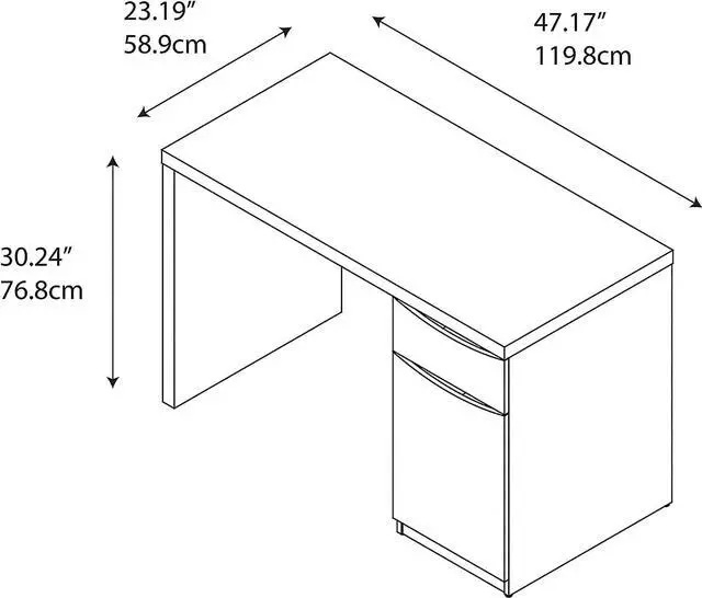 Alt view image 3 of 7 - Bush Furniture Montrese Computer Desk in Classic Black